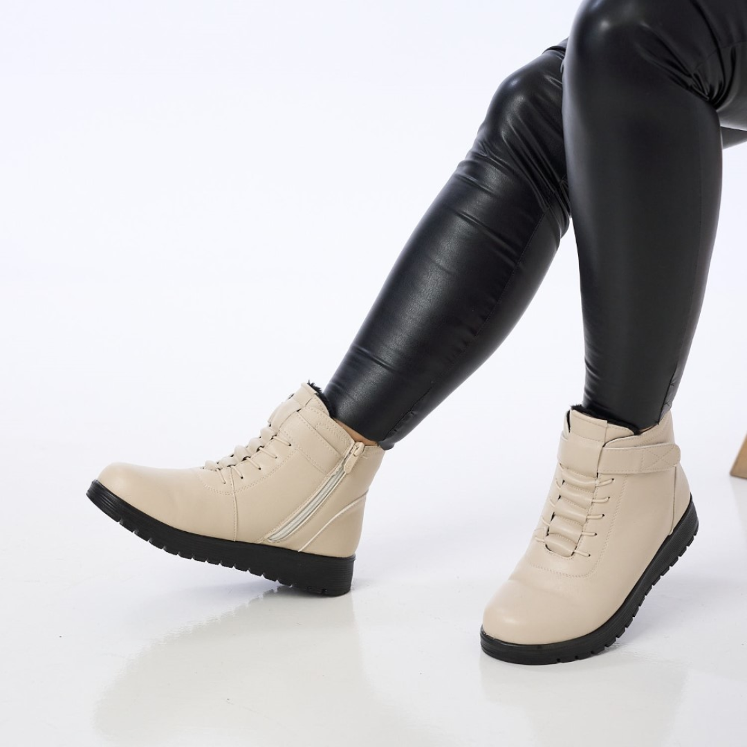 Téli Bokacsizma Cipzárral Nőknek