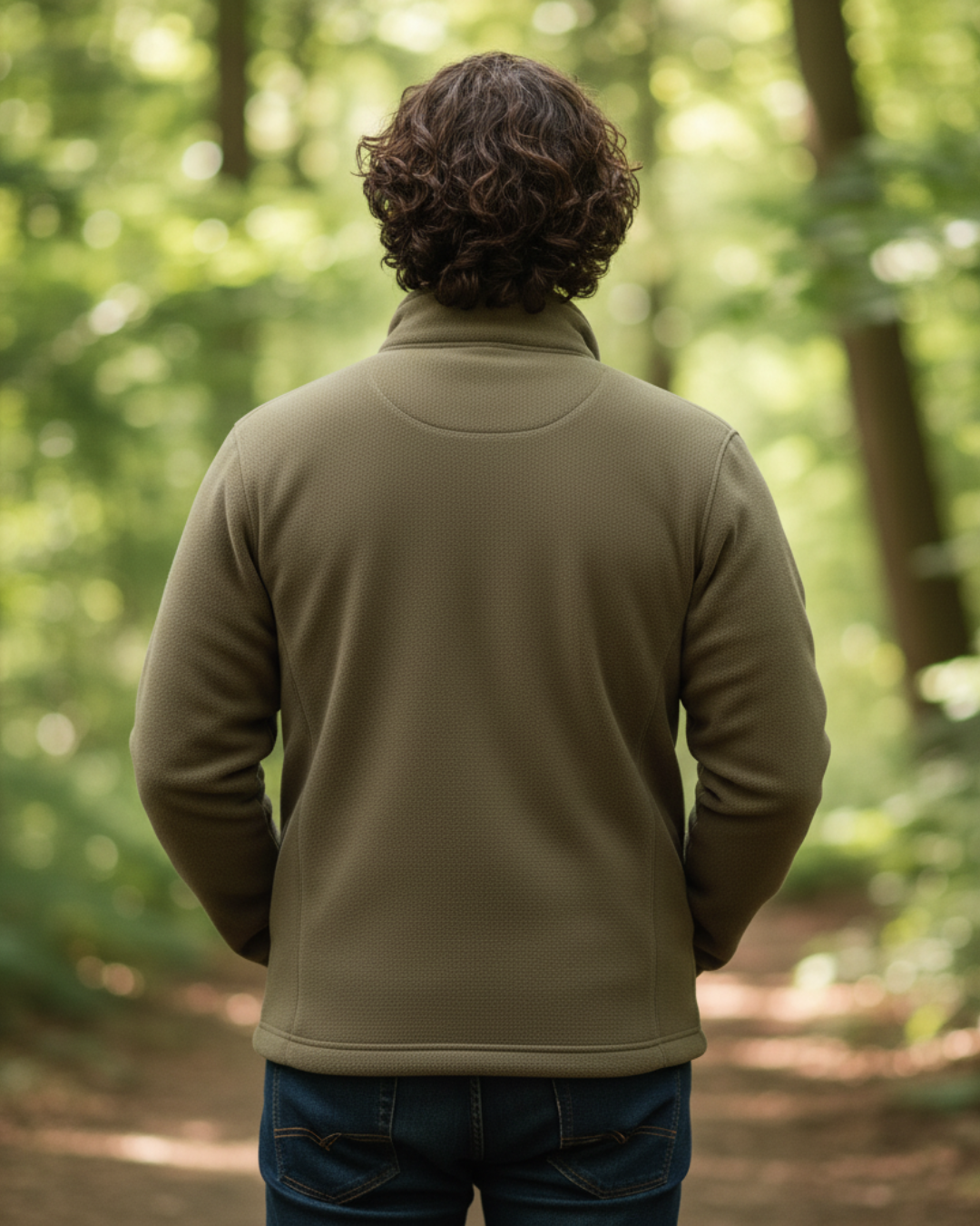 Vastag polárkabát magas gallérral, uniszex