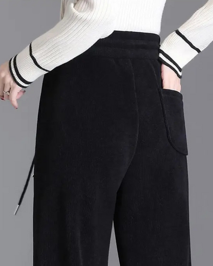 Vastag Nadrág Női Fleece Bélésel