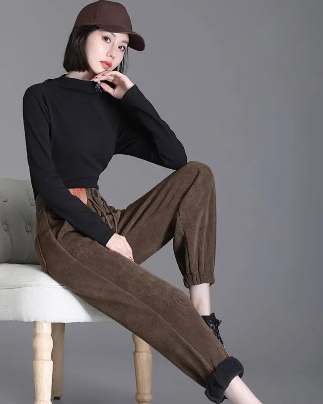 Vastag Nadrág Női Fleece Bélésel