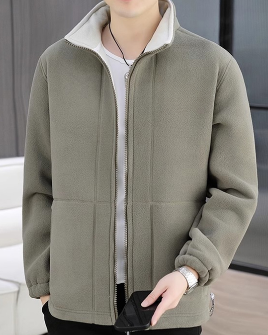 Férfi Vastag Gyapjú és Bársony Kabát