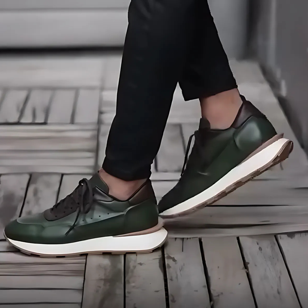 Ergonómikus, csúszásmentes talpú bőr cipő férfiaknak