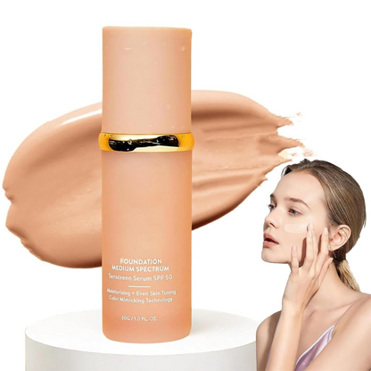 Fond de ten lichid hidratant 4 în 1 cu corector și SPF 50+ de lungă durată