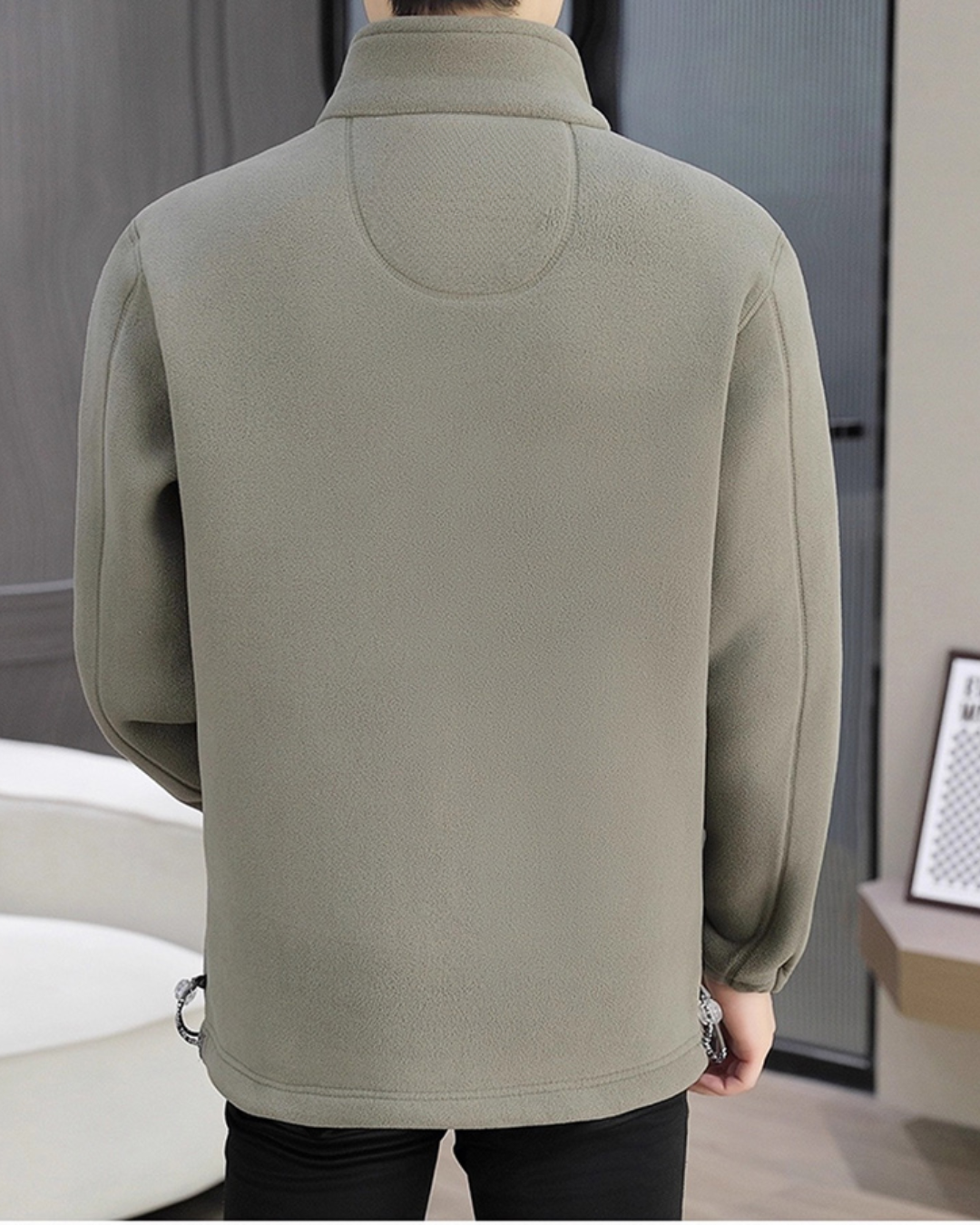 Férfi Vastag Gyapjú és Bársony Kabát