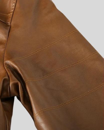 Férfi bőr kapucnis dzseki