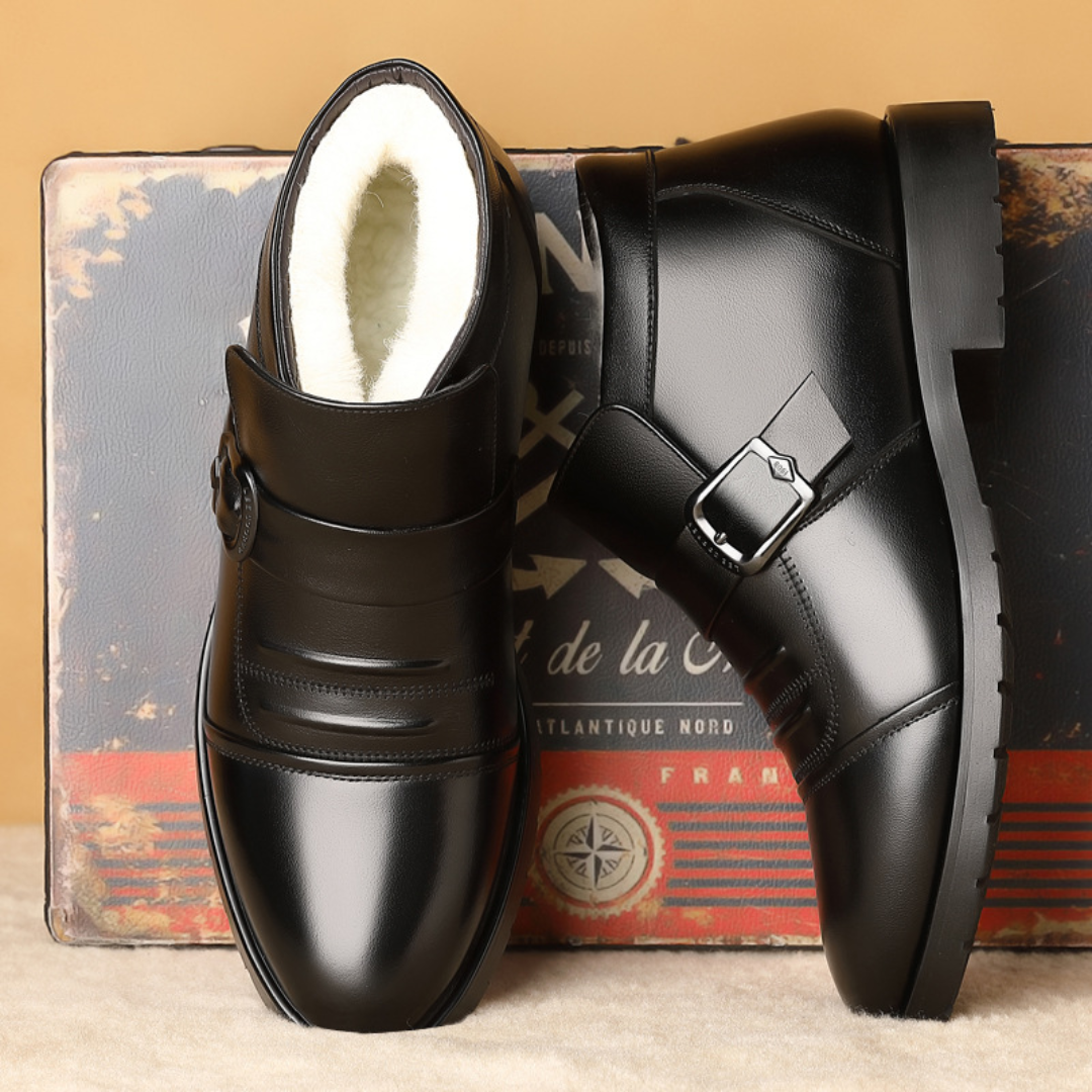 Kézzel Készített, Meleg, Vastag Bőrcipő Férfiaknak