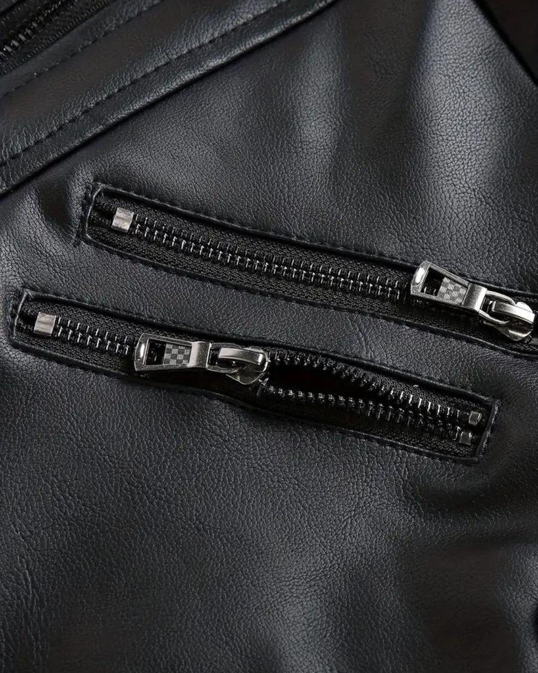 Férfi bőr kapucnis dzseki