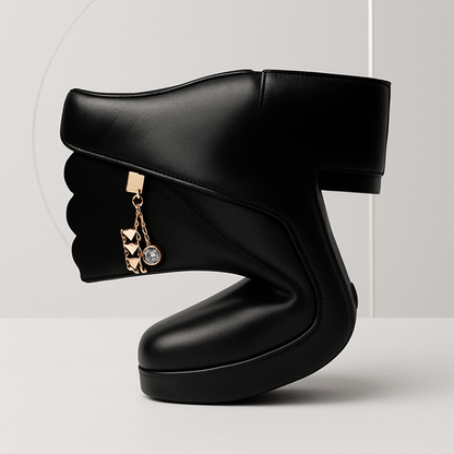 Női Elegáns és Kényelmes Közepes Szárú Csizma