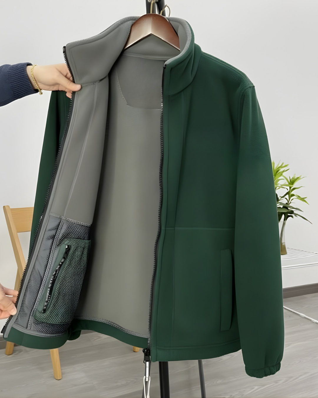 Férfi Vastag Gyapjú és Bársony Kabát