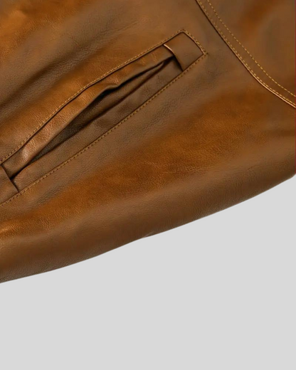 Férfi bőr kapucnis dzseki