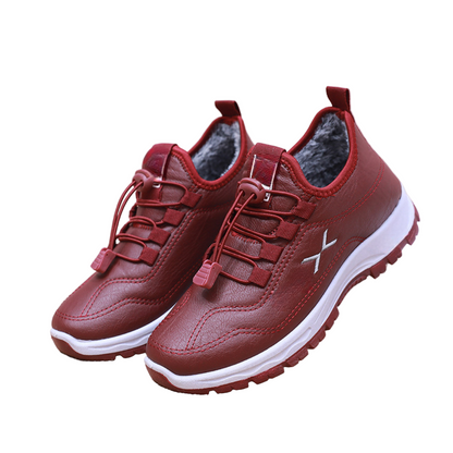 Kézzel Készített Valódi Bőrből Készült Női Téli Cipő