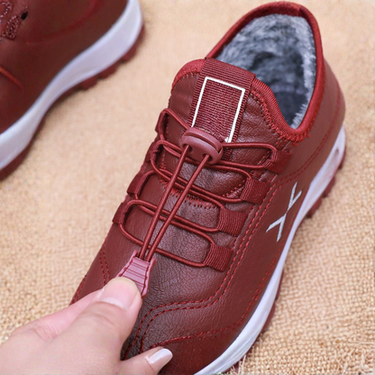 Kézzel Készített Valódi Bőrből Készült Női Téli Cipő