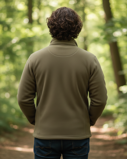 Vastag polárkabát magas gallérral, uniszex