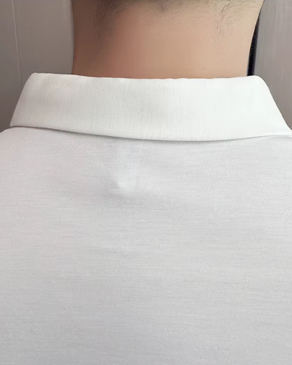 Férfi póló, nagy rugalmasságú, könnyű, puha és gyűrődésálló, egyszínű