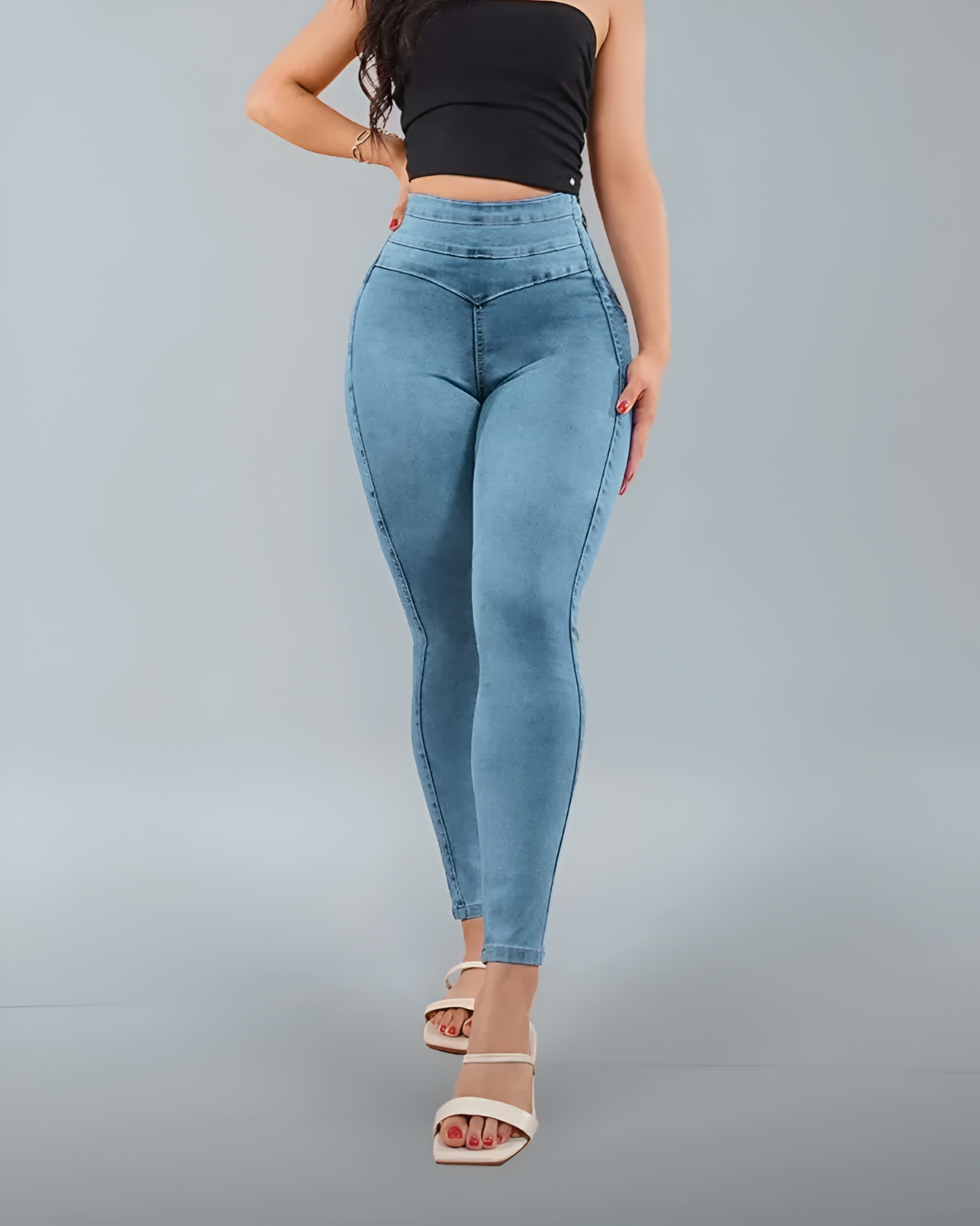 Magas Derekú Szabott Nadrág