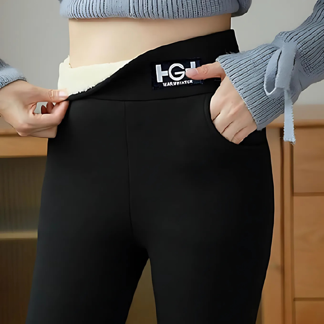 Női Thermo Slim Fit nadrág zsebekkel