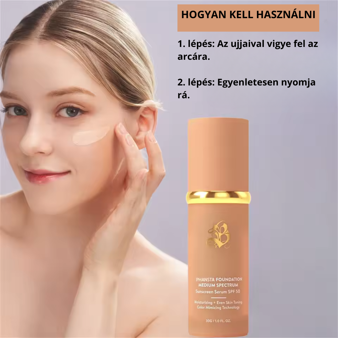 Fond de ten lichid hidratant 4 în 1 cu corector și SPF 50+ de lungă durată